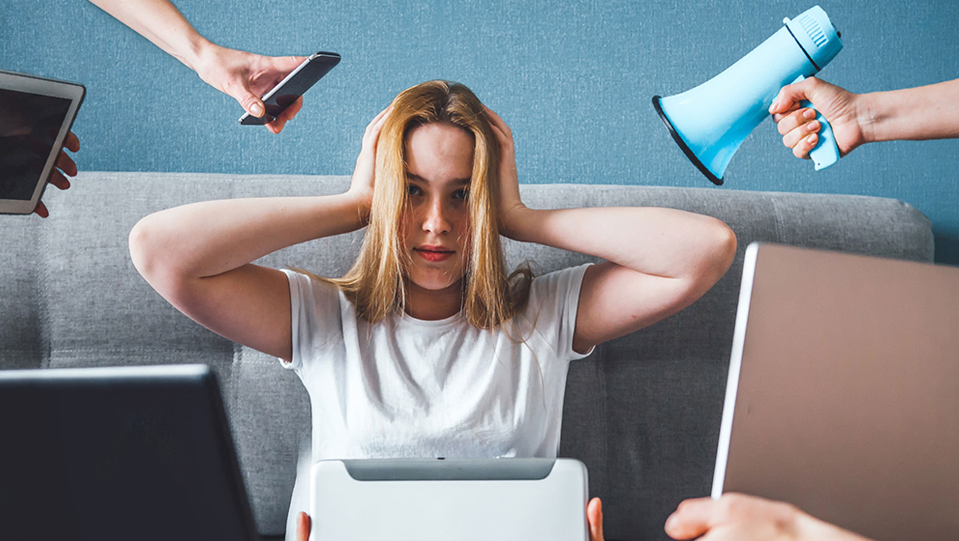 girl surrounded by devices web